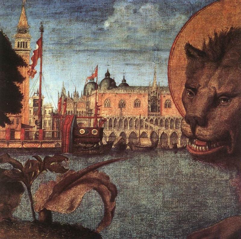 CARPACCIO, Vittore The Lion of St Mark (detail) China oil painting art